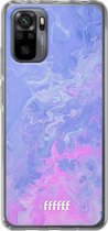 6F hoesje - geschikt voor Xiaomi Redmi Note 10 Pro -  Transparant TPU Case - Purple and Pink Water #ffffff