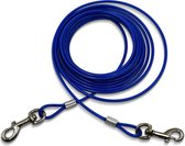 Alice's Garden hondenlijn - omhulde kabel - 6 meter - blauw