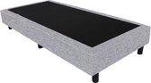 Bedworld Boxspring 90x210 - Tweedlook - Zilvergrijs (M83)
