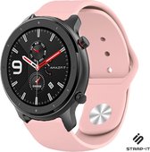 Siliconen Smartwatch bandje - Geschikt voor  Xiaomi Amazfit GTR sport band - roze - 47mm - Strap-it Horlogeband / Polsband / Armband