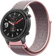 Nylon Smartwatch bandje - Geschikt voor  Xiaomi Amazfit GTR nylon band - pink sand - 42mm - Horlogeband / Polsband / Armband