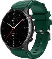 Siliconen Smartwatch bandje - Geschikt voor  Xiaomi Amazfit GTR 2 / 2e siliconen bandje - legergroen - 47mm - Strap-it Horlogeband / Polsband / Armband