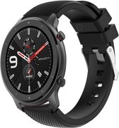 Siliconen Smartwatch bandje - Geschikt voor  Xiaomi Amazfit GTR silicone band - zwart - 42mm - Horlogeband / Polsband / Armband