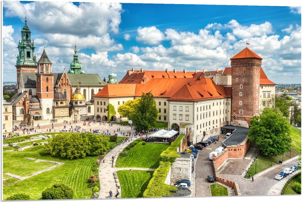 Forex - Koninklijke Kasteel van Wawel, Krakau, Polen - 90x60cm Foto op Forex
