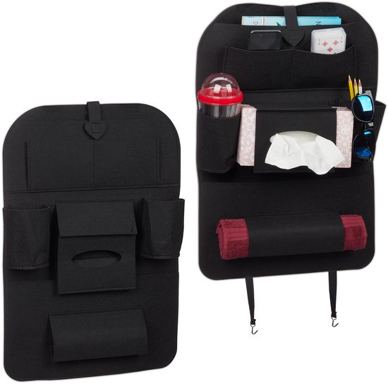 2 x autostoel organizer - auto organizer kind - groot - bescherming stoel