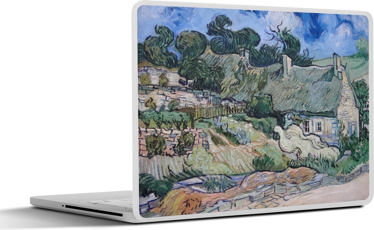 Afbeelding van product SleevesAndCases  Laptop sticker - 12.3 inch - Rieten huisjes te Cordeville - Vincent van Gogh