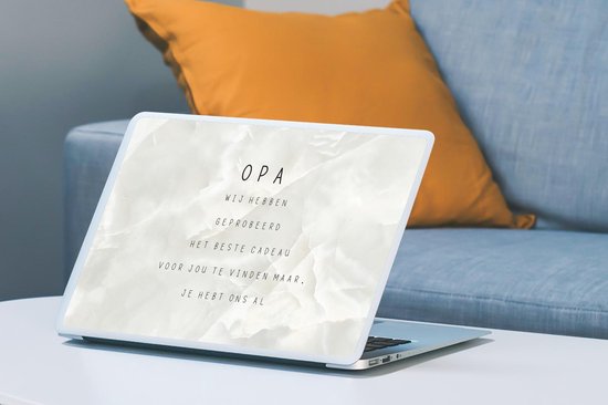 Laptop sticker - 15.6 inch - Opa - Spreuken - Het beste cadeau - Quotes - 36x27,5cm - Laptopstickers - Laptop skin - Cover
