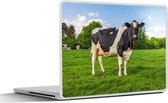 Laptop sticker - 12.3 inch - Koe - Gras - Dieren - 30x22cm - Laptopstickers - Laptop skin - Cover