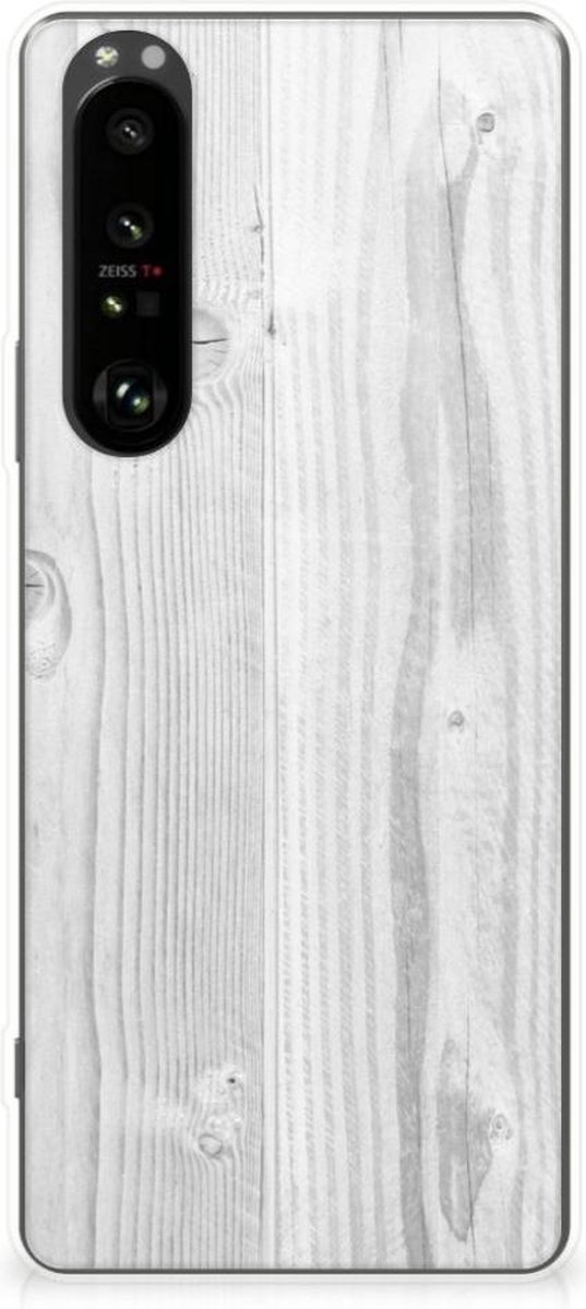 Sony Xperia 1 III Bumper Hoesje White Wood
