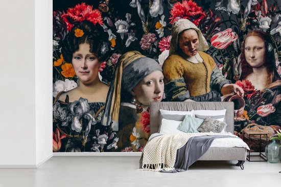 Papier peint - Papier peint photo - Collage - Maîtres anciens - Fleurs - Largeur 360 cm x Hauteur 240 cm