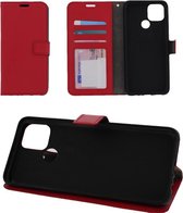 Oppo A15 - Bookcase Rood - portemonee hoesje