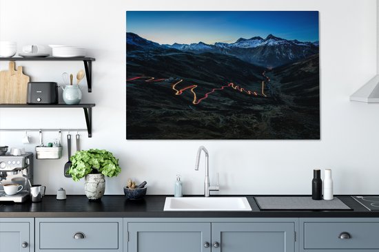 Splügenpas toile 2cm 120x80 cm - Tirage photo sur toile (Décoration murale salon / chambre)