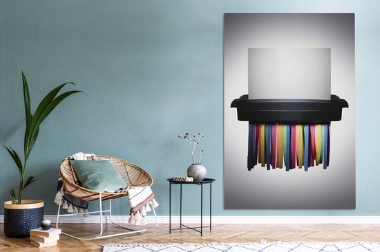 Destructeur de papier pour toile d'égalité 2cm 120x180 cm - Tirage photo sur toile (Décoration murale salon / chambre) XXL / Groot format!