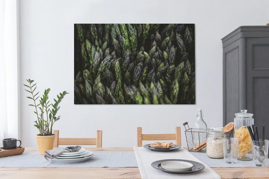 Têtes d'asperges sur toile 2cm 120x80 cm - Tirage photo sur toile (Décoration murale salon / chambre)
