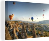 Canvas Schilderij Luchtballon - Cappadocië - Turkije - 120x80 cm - Wanddecoratie
