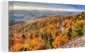 Le paysage aux couleurs d'automne à l'American Blue Ridge Parkway Canvas 40x20 cm - Tirage photo sur toile (Décoration murale salon / chambre)
