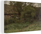 Le potager - Peinture d'Anton Mauve Toile 180x120 cm - Tirage photo sur Toile (Décoration murale salon / chambre) XXL / Groot format!