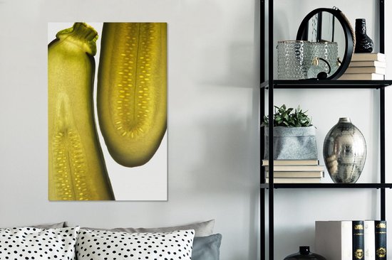 Le diamètre d'une toile de courgette 40x60 cm - Tirage photo sur toile (Décoration murale salon / chambre)