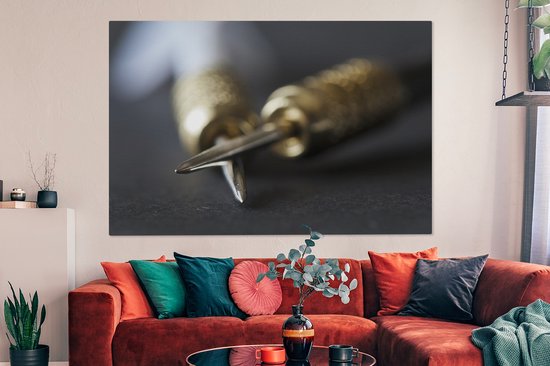 Peinture sur toile Fléchettes - 150x100 cm - Décoration murale