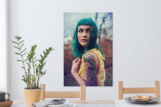 Art corporel sur le bras d'une jeune femme toile 60x90 cm - Tirage photo sur toile (Décoration murale salon / chambre)