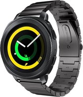 Stalen Smartwatch bandje - Geschikt voor  Samsung Gear Sport metalen bandje - zwart - Horlogeband / Polsband / Armband