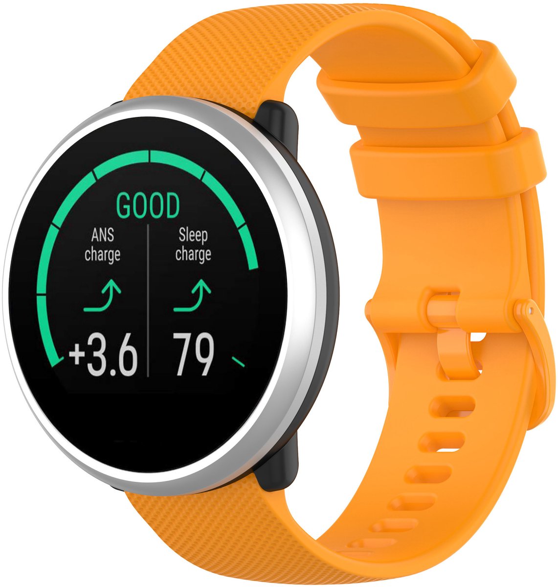 123watches sport gesp band - oranje - - Geschikt voor Polar Ignite / Ignite 2 / Ignite 3 / Pacer / Unite / Overige smartwatches met 20mm bandje