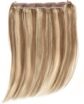 Remy Human Hair extensions Quad Weft straight 20 - bruin / blond 10/16#