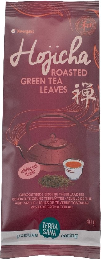Terrasana Hojicha geroosterde groene theeblaadjes 40 gram