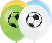 Voetbal Ballonnen Gekleurd 30cm 8st