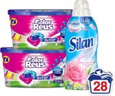 Color Reus Power Caps Wasmiddelcapsules & Silan Wasverzachter Voordeel Pakket