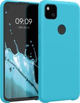 kwmobile telefoonhoesje voor Google Pixel 4a - Hoesje met siliconen coating - Smartphone case in zeeblauw
