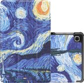 Hoesje Geschikt voor Samsung Galaxy Tab A7 Lite Hoesje Case Hard Cover Hoes Book Case - Sterrenhemel