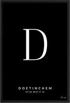 Poster Letter D Doetinchem A4 - 21 x 30 cm (Exclusief Lijst)