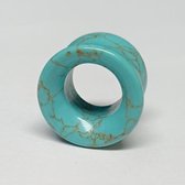 14 mm Double-flared tunnel Turquoise