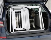 Autobench voor hond "dubbele deur" (77*55*50)