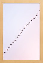 JUNIQE - Poster met houten lijst Follow My Lead @Vasarely -13x18 /Roze