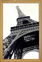 JUNIQE - Poster met houten lijst Tour Eiffel -20x30 /Grijs & Wit