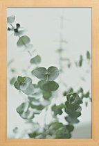 JUNIQE - Poster in houten lijst Eucalyptus Green 2 -40x60 /Groen & Wit