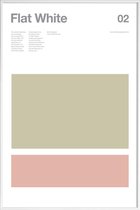 JUNIQE - Poster in kunststof lijst Flat white - minimalistisch -30x45