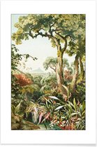 JUNIQE - Poster Botanical Forest -30x45 /Grijs & Groen