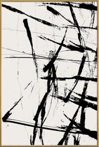 JUNIQE - Poster met kunststof lijst Neven -20x30 /Grijs & Zwart