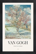 JUNIQE - Poster in houten lijst Van Gogh - Roze perzikbomen (Souvenir