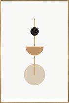 JUNIQE - Poster met kunststof lijst Pendulum gouden -40x60 /Goud &