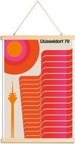 JUNIQE - Posterhanger Vintage Düsseldorf 79 -20x30 /Oranje & Rood