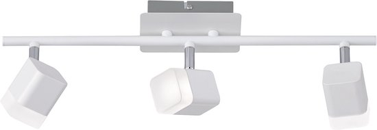 LED Plafondspot - Torna Ribon - 12W - Warm Wit 3000K - 3-lichts - Rechthoek - Mat Wit - Aluminium