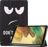 Hoes Geschikt voor Samsung Galaxy Tab A7 Lite Hoes Luxe Hoesje Book Case - Hoesje Geschikt voor Samsung Tab A7 Lite Hoes Cover - Don't Touch Me .
