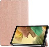 Hoes Geschikt voor Samsung Galaxy Tab A7 Lite Hoes Luxe Hoesje Book Case - Hoesje Geschikt voor Samsung Tab A7 Lite Hoes Cover - Rosé goud