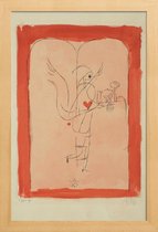 JUNIQE - Poster met houten lijst Klee - A Guardian Angel Serves a