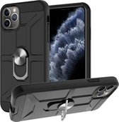 War-god Armor TPU + PC Schokbestendige magnetische beschermhoes met ringhouder voor iPhone 11 Pro Max (zwart)