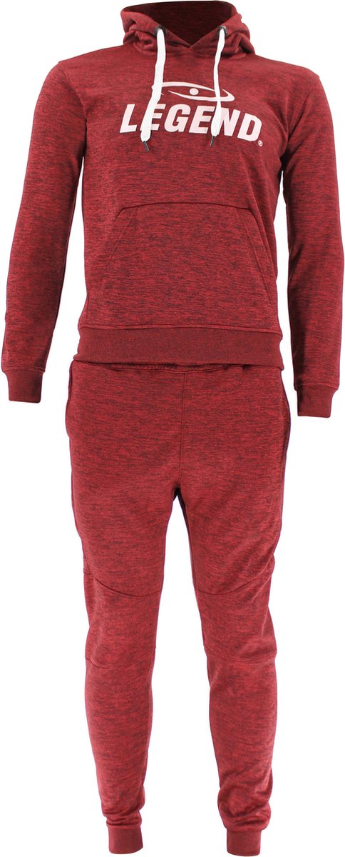 Joggingpak met Hoodie Kids/Volwassenen Rood SlimFit Polyester 8-9 jaar